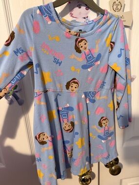 4T four Girls' Printed Disney Long-Sleeve Dresses